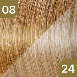 Kleuren Great Lengths Flowstrengen Naturel Donkerblond Lichtblond